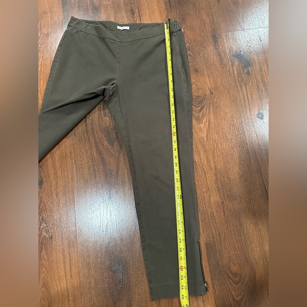 Eileen Fisher ankle side zippers pants khaki color size S - Picture 4 of 9